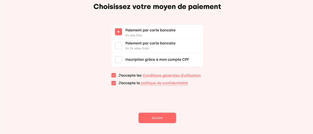 MyKlub - Moyens de paiements